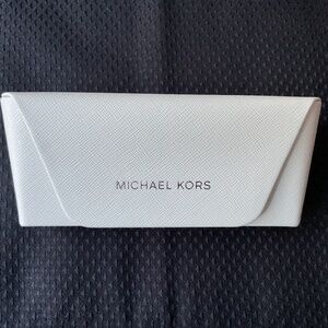 Michael Kors New Authentic White Hard Eyeglass Case